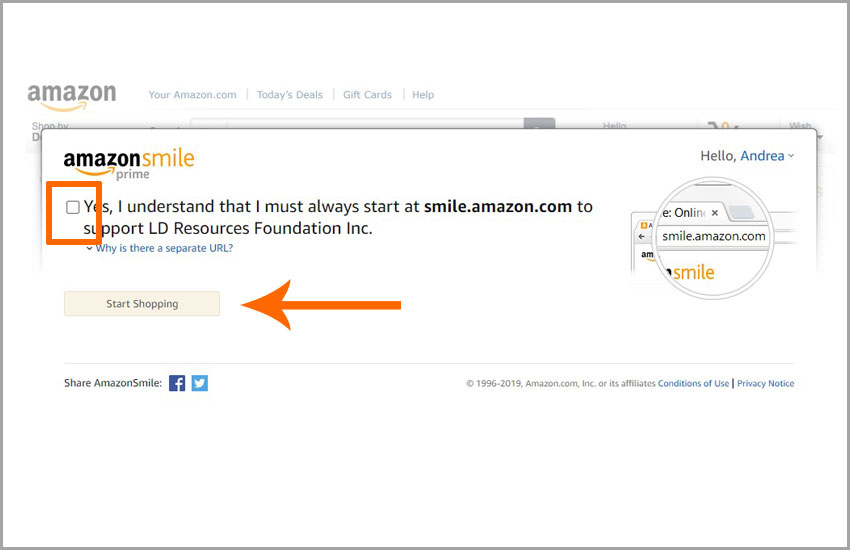 amazon smile step3